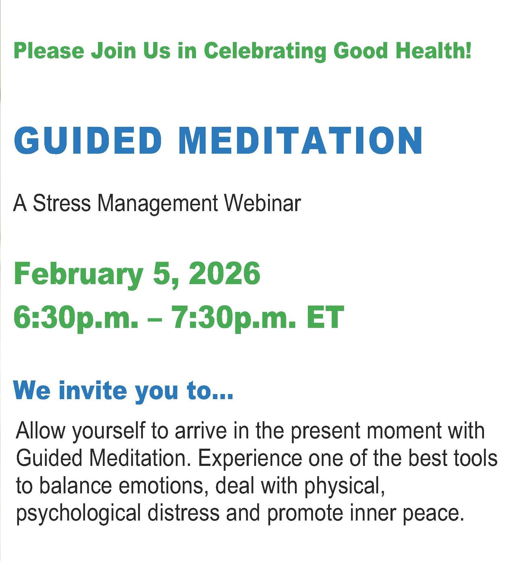 Guided Meditation Flyer